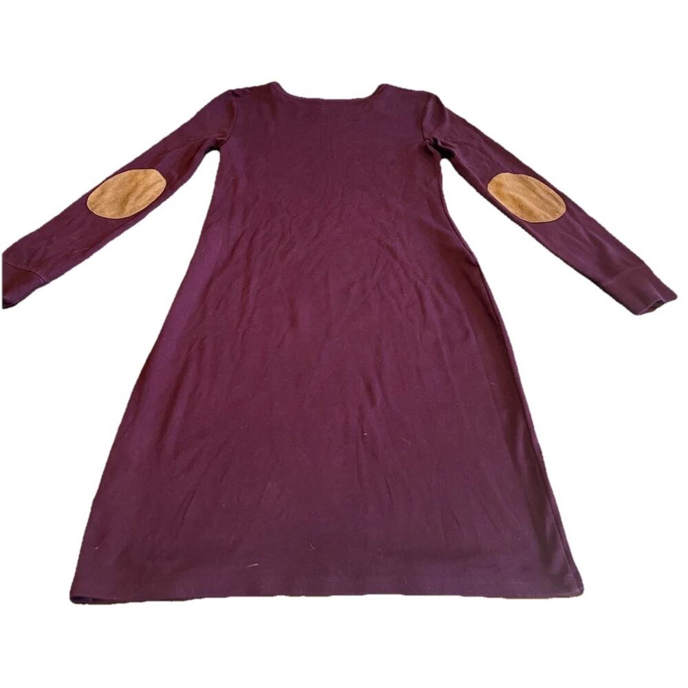 Lauren Ralph Lauren Knit Sweater A Line Dress Elbow Patches Women Sz M